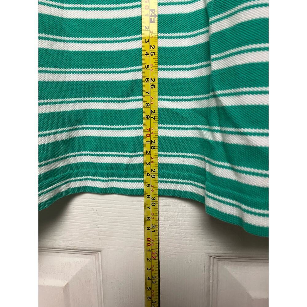Brooks Brothers Original Fit Cotton Polo Green White Striped Size Medium - Picture 5 of 5